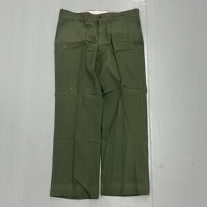 Vintage 60s Sears Green Sanforized Workwear Chinos 36x27